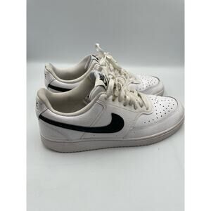 Size 9.5 - Nike Court Vision Next Nature Low White Black